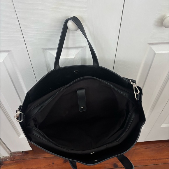 Calpak Black Leather Tote Work Bag - Picture 6 of 6